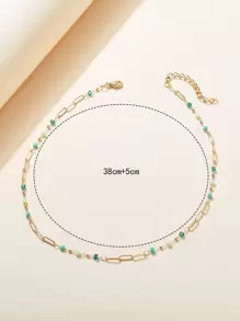 Bead Decor Necklace - Multicolor - View 3