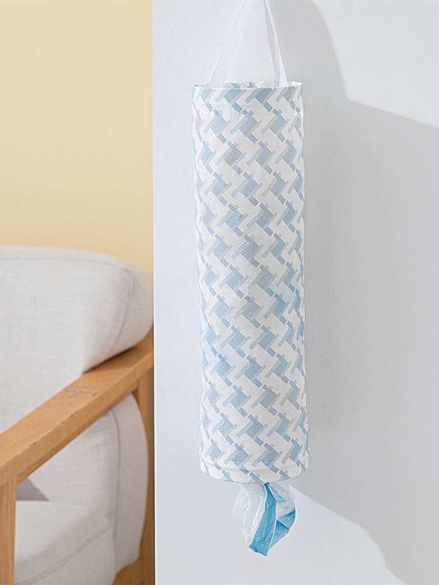 1pc PEVA Kitchen Bag, Geometric Pattern Multifunction Damp-proof Hanging Trash Bag Storage Bag For Kitchen