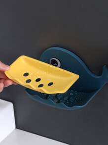 1pc Cartoon Whale Shaped Soap Dish - Blue - View 4