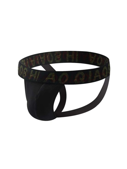 Jockstrap sexy da uomo con grafica a lettere