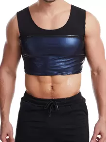 Sports Outdoor 1pc Men PU Sports Corset Shapewear Waist Trainer Corset