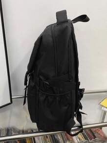 Large Capacity Student Backpack Suitable For Primary, Middle And High School Students, With Computer Compartment - Black - View 5