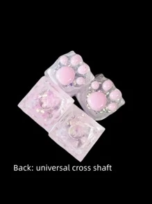 4入組爪子設計鍵盤鍵帽 - 粉色 - 查看 3