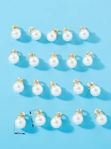 20入組鑲嵌水鑽和仿珍珠diy吊墜