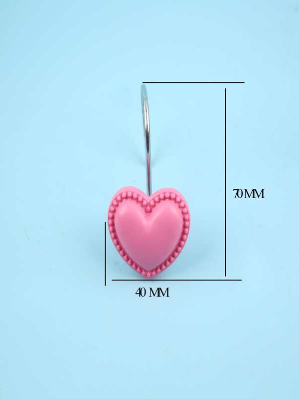 12pcs Heart Shaped Shower Curtain Hook for Sale Australia New