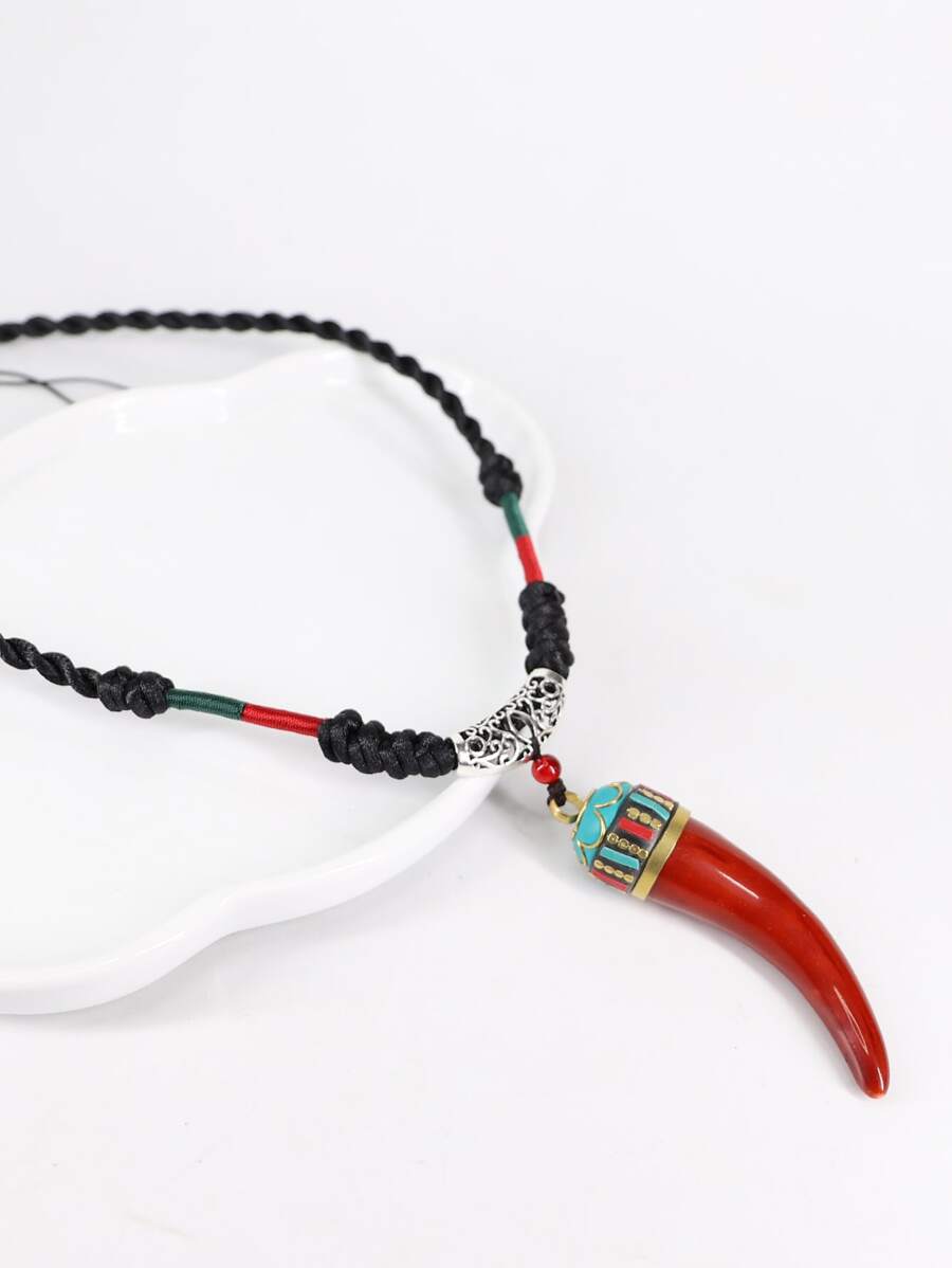 Collar con colgante colmillo - Multicolor - Ver 1