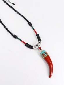 Collar con colgante colmillo - Multicolor - Ver 3