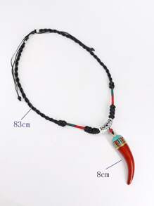 Collar con colgante colmillo - Multicolor - Ver 5
