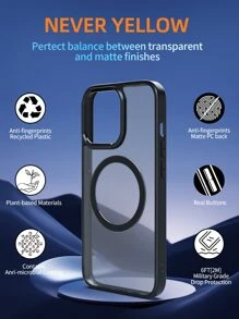 Habyby 3pcs Clear anti-yellow Phone Case & Screen Protection Film & lens protection film Set - Black - View 5