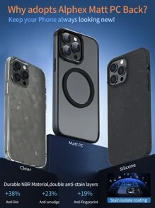 Habyby 3pcs Clear anti-yellow Phone Case & Screen Protection Film & lens protection film Set - Black - View 6