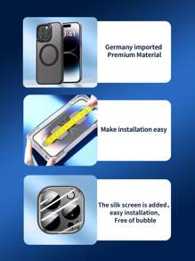 Habyby 3pcs Clear anti-yellow Phone Case & Screen Protection Film & lens protection film Set - Black - View 8