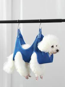 Pet Grooming And Care Hammock - Blue - View 1