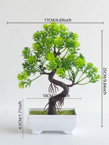 1入組人造盆栽植物 - 綠色 - 查看 3