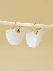 Pendientes circulares de aro de moda, elegantes y lujosos, de estilo retro de Hong Kong - Multicolor - Ver 1