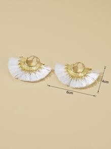 Pendientes circulares de aro de moda, elegantes y lujosos, de estilo retro de Hong Kong - Multicolor - Ver 3