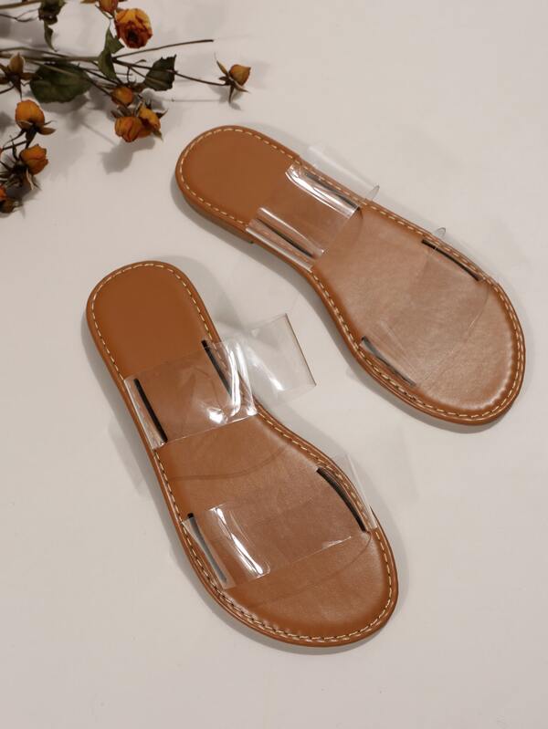 Clear Strap Slide Sandals SHEIN USA
