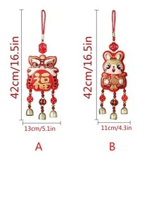 1pc Chinese New Year Random Cartoon Hanging Decoration - Multicolor - View 3