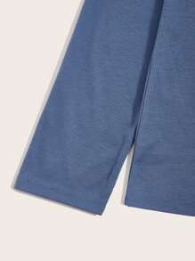 SHEIN Men Cartoon Graphic Tee & Plaid Trousers PJ Set - Multicolor - View 4