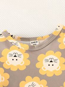 Baby Boy Cartoon Graphic Tee & Sweatpants - Multicolor - View 4