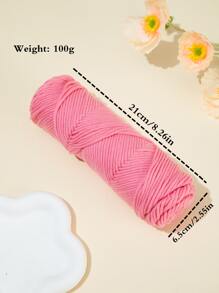1 Skein Solid DIY Yarn - Pink - View 2
