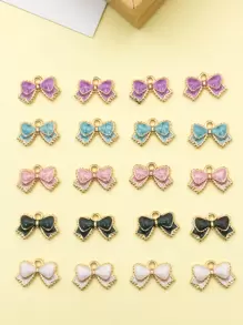 20pcs Alloy Bow DIY Pendant Valentines - Multicolor - View 2