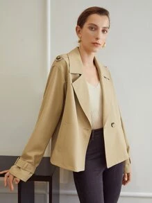 MOTF PREMIUM BOXY TRENCH COAT - Khaki - View 4