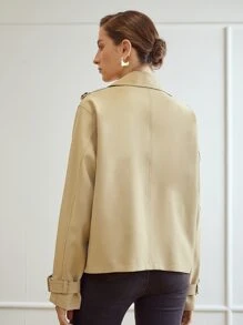 MOTF PREMIUM BOXY TRENCH COAT - Khaki - View 7