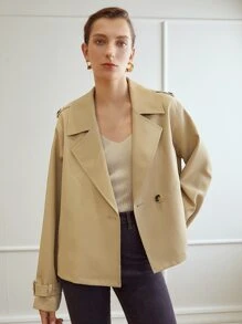 MOTF PREMIUM BOXY TRENCH COAT - Khaki - View 9