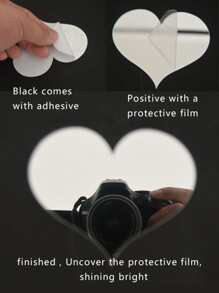 1pc Mirror Surface Switch Wall Sticker, Vintage Flower Design PMMA Switch Outlet Wall Sticker For Home Decoration - Gold - View 3