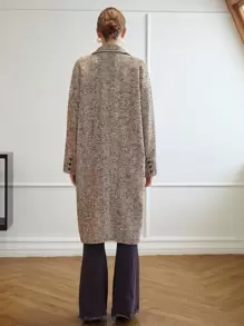 MOTF PREMIUM HERRINGBONE DOUBLE BREASTED OVERCOAT - Multicolor - View 7