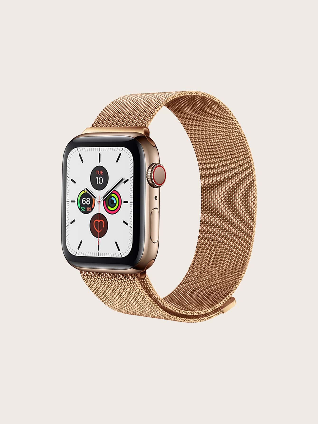 Dây đeo đồng hồ tích hợp chống nước từ tính bằng kim loại Milanese Tương thích với dòng Apple 1-9 - Hoa hồng vàng - Xem 1