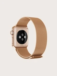 Dây đeo đồng hồ tích hợp chống nước từ tính bằng kim loại Milanese Tương thích với dòng Apple 1-9 - Hoa hồng vàng - Xem 2