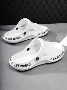 Men Cut Out Casual Sandals - White - View 2