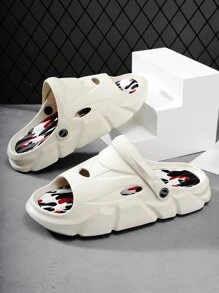 男士鏤空休閒涼鞋 - 米色 - 查看 4