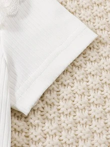 Baby Lace Trim Tee & Jeans - Blue and White - View 4