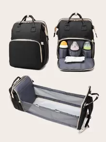 Mochila Grande Y Funcional De Alta Capacidad - Negro - Ver 1