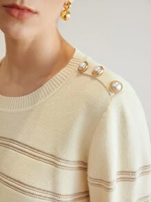 MOTF PREMIUM WOOL-MIX REGULAR FIT JUMPER - Beige - View 3