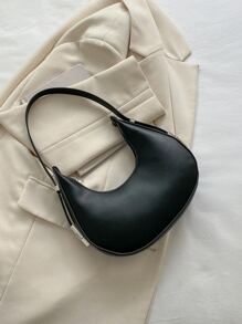 輕便商務休閒簡約 Hobo 包，適合青少年女孩、女大學生、菜鳥和白領，非常適合辦公室、大學、工作、商務、通勤、戶外、旅行、郊遊 - 黑色 - 查看 3