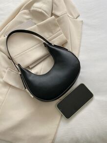 輕便商務休閒簡約 Hobo 包，適合青少年女孩、女大學生、菜鳥和白領，非常適合辦公室、大學、工作、商務、通勤、戶外、旅行、郊遊 - 黑色 - 查看 6