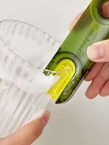 1pc 3 In 1 Tiny Bottle Cup Lid Detail Brush Straw Cleaner Tools Multi-Functional Crevice Cleaning Brush, Water Bottle Cleaning Brush For Bottles Clean Brushes For Nursing Bottle Cups Cover - Multicolor - View 4