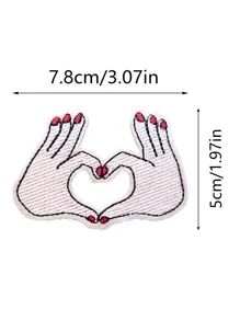 1pc Hand Embroidered Iron-on Patch - Multicolor - View 2