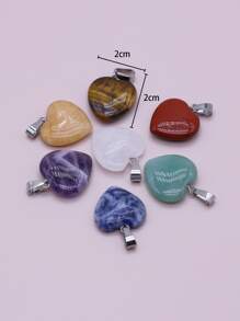 7pcs Heart DIY Pendant - Multicolor - View 3