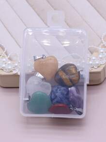 7pcs Heart DIY Pendant - Multicolor - View 7