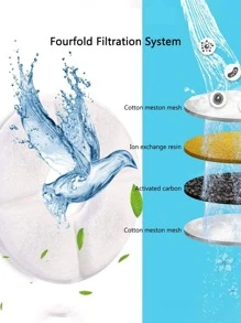 1pc White Pet Water Dispenser Filter, Suitable For Home Use - White - View 7