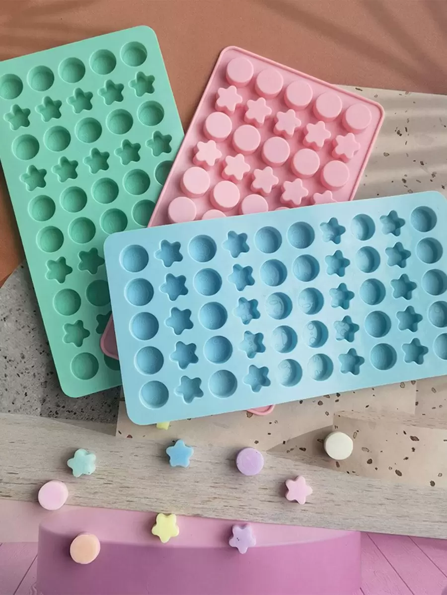 1pc Random Color Silicone Mold, 50 Grid Mold, DIY Mold For Craft - Multicolor - View 1