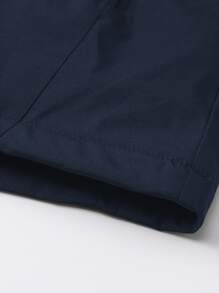 Manfinity Homme Men Zip Up Teddy Lined Coat - Navy Blue - View 4