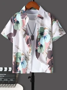 Boys Tropical Print Shirt Without Tee - Multicolor - View 1