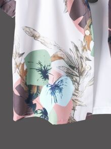 Boys Tropical Print Shirt Without Tee - Multicolor - View 3