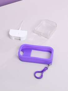 1入組50毫升紫色便攜式可再填充化妝品香水瓶帶矽膠套，保濕噴霧盒，旅行洗手液噴霧空瓶，可重複使用洗手液