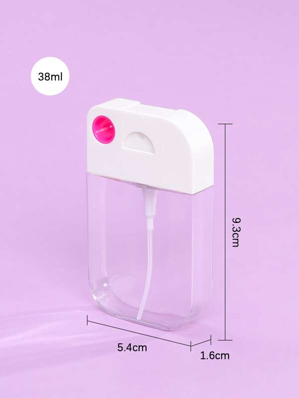 1Pc 38ml Portable Refillable Cosmetic Perfume Bottle With Red Silicone